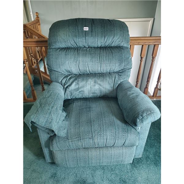 Vintage Teal Colored Recliner