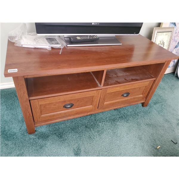 Wood TV Stand with Matching Side Table
