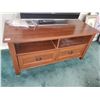 Image 1 : Wood TV Stand with Matching Side Table