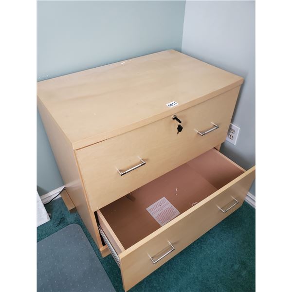 2 Drawer Office Dresser with Key