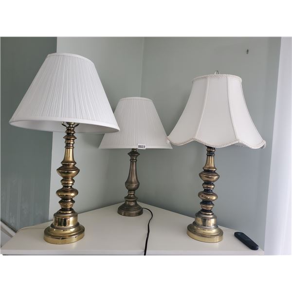 3 Lamps with Shades