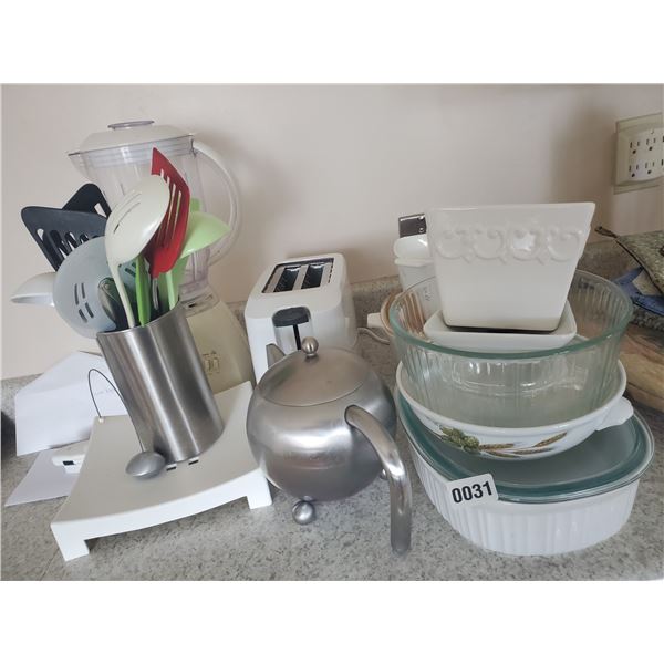 Corning Ware, Toaster, Kettle, Utensils, Napkin Holder