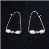 Image 1 : FRESHWATER PEARL EARRINGS WITH 14K GOLD BEADS