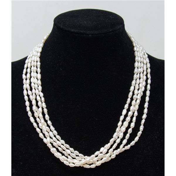 FRESHWATER PEARL MULTI-STRAND NECKLACE WITH