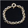 Image 1 : ITALIAN 14K WHITE AND YELLOW GOLD FACETED LINK