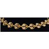 Image 1 : 10K TWO-TONE GOLD BRACELET, GRAPE LEAF PATTERN,