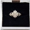 Image 1 : 10K GOLD RING WITH CLEAR STONES, APPROX. SIZE 7