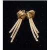 Image 1 : 14K GOLD TRIPLE-STRAND KNOTTED ROPE EARRINGS
