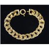Image 1 : 14K YELLOW GOLD BROAD LINK BRACELET,