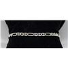 Image 1 : ITALIAN SILVER FLAT CHAIN BRACELET, 8.25"