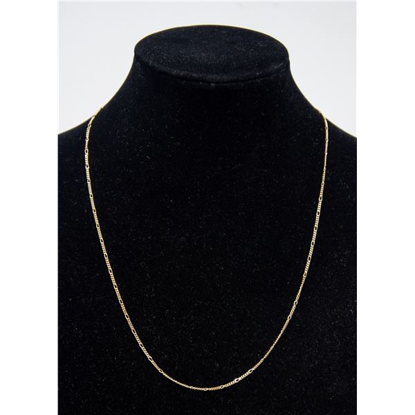 ITALIAN 14K FINE FLAT LINK NECKLACE, MILOR ,
