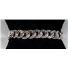 Image 1 : 14K WHITE GOLD BROAD LINK BRACELET,