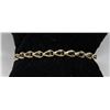 Image 1 : 14K WHITE GOLD BRACELET WITH BLACK STONES,