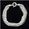 Image 1 : ITALIAN SILVER COMPOUND CHAIN BRACELET, 7"