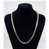 Image 1 : ITALIAN SILVER HEAVY BOX LINK CHAIN NECKLACE, 22 "