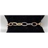 Image 1 : 10K TRI-GOLD CHAIN BRACELET, APPROX. 7.5"