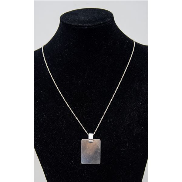 ITALIAN SILVER BOX CHAIN NECKLACE WITH