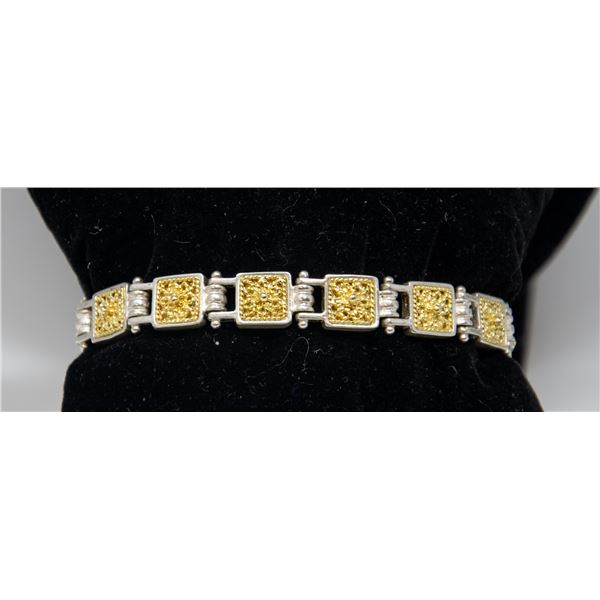 ITALIAN SILVER BRACELET, ORNATE STYLE WITH