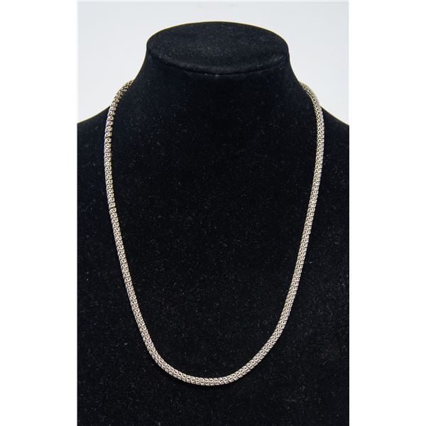 ITALIAN SILVER ROPE NECKLACE, 19 "