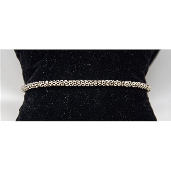 ITALIAN SILVER ROPE BRACELET, 8.25"