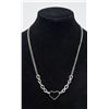 Image 1 : ITALIAN SILVER HEART NECKLACE, 17.5"