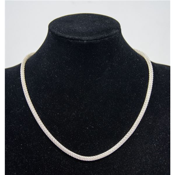 ITALIAN SILVER ROPE NECKLACE, 17"