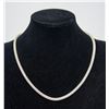 Image 1 : ITALIAN SILVER ROPE NECKLACE, 17"