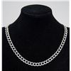 Image 1 : ITALIAN SILVER DOUBLE LINK NECKLACE, 18"