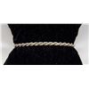 Image 1 : ITALIAN SILVER TWIN BRAIDED BRACELET, 7"