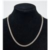 Image 1 : ITALIAN SILVER HERRINGBONE CHAIN NECKLACE, 18"