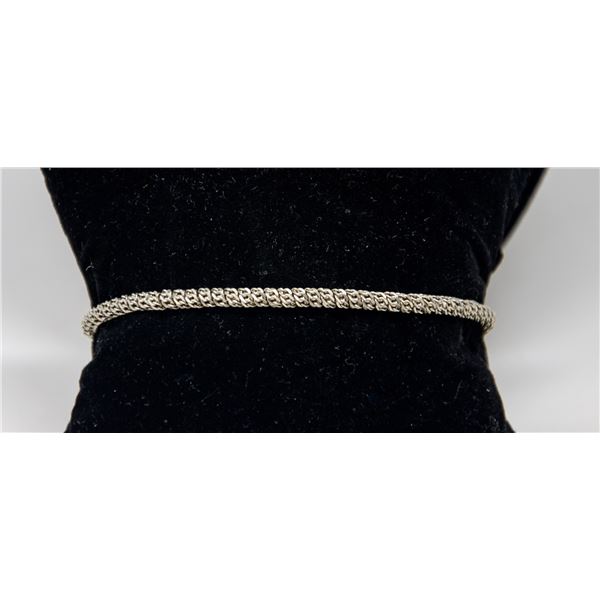 ITALIAN SILVER ROPE BRACELET, 8"
