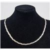 Image 1 : ITALIAN SILVER BRAIDED NECKLACE, 18"