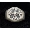 Image 1 : SILVER RING, CELTIC PATTERN, CUT BACK, SIZE 6.5