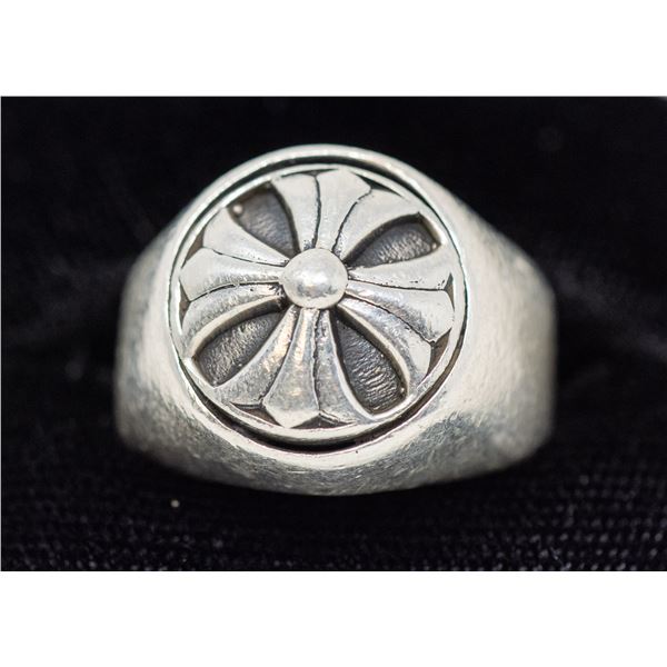 SILVER RING, CELTIC PATTERN, CUT BACK, SIZE 5