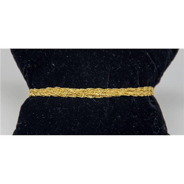 10K GOLD MULTI-CHAIN BRACELET, 7"