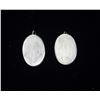 Image 1 : SILVER EARRINGS, OVAL PATTERN, SHEPHERD HOOK