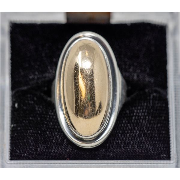 STERLING SILVER DARLA HESSE RING, OVAL APPROX.