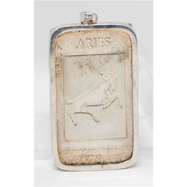 1 OZ TROY SILVER ZODIAC ARIES PENDANT
