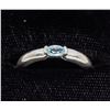 Image 1 : SILVER RING WITH BLUE STONE, APPROX. SIZE 7