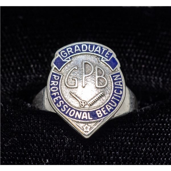 STERLING SILVER RING, PROFESSIONAL BEAUTICIAN