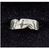 Image 1 : SILVER RING WITH BRUTALIST PATTERN, APPROX. SIZE