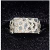 Image 1 : SILVER RING WITH VARIEGATED PATTERN, CUT BACK