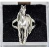 Image 1 : SILVER RING WITH HORSE, APPROX. SIZE 11