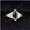 Image 1 : SILVER RING WITH DEEP PURPLE STONE, APPROX. SIZE