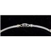 Image 1 : ITALIAN SILVER CURB CHAIN  BRACELET WITH 3 CLEAR