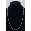 Image 1 : ITALIAN SILVER TWISTED CURB CHAIN NECKLACE, 20"