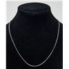 Image 1 : ITALIAN SILVER FINE CHAIN NECKLACE, 16"