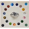 Image 1 : STERLING SILVER SELECT-A-STONE RING, APPROX.