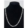 Image 1 : ITALIAN SILVER FLAT LINK CHAIN NECKLACE, 20"