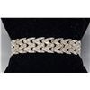 Image 1 : ITALIAN SILVER WIDE BAND BRACELET, 7.25"